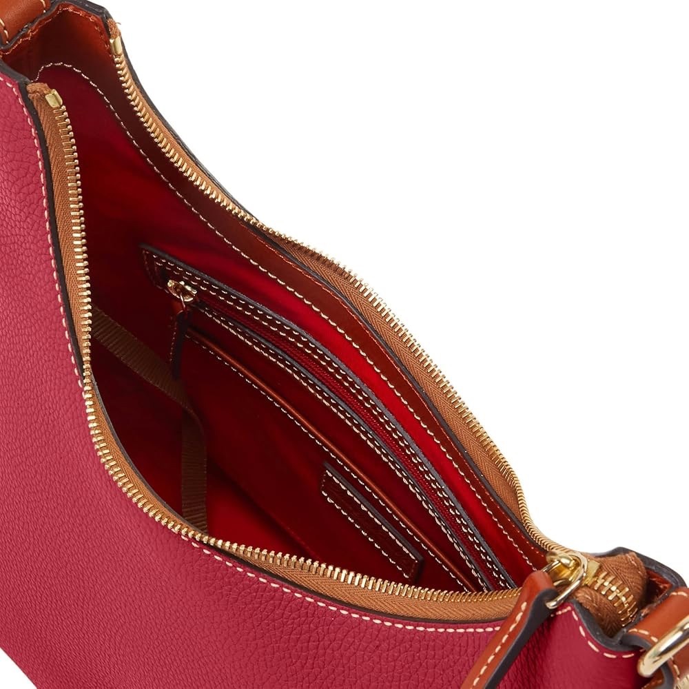Dooney & Bourke Red Pebble Grain Hobo Shoulder Bag - Picture 3 of 6